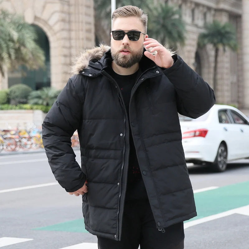 Men’s Plus-Size Winter Down Coat – Extra Large Warm & Cozy Jacket