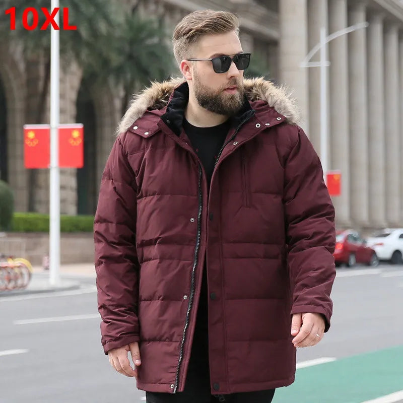 Men’s Plus-Size Winter Down Coat – Extra Large Warm & Cozy Jacket