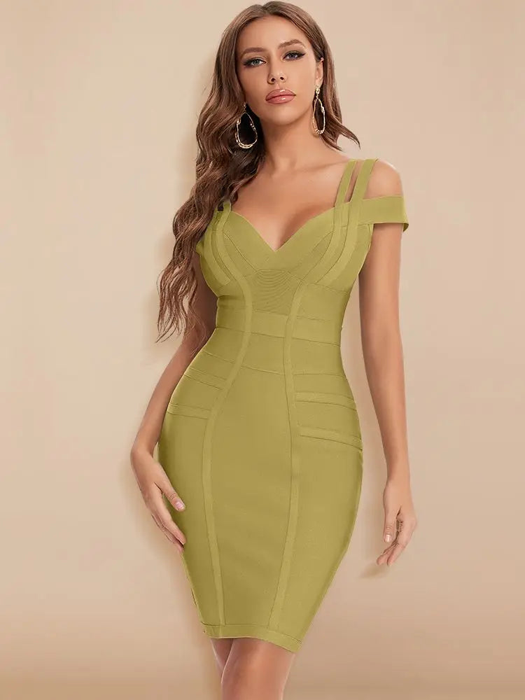 BEAUKEY Sexy Plunge V Green Birthday Dress – Bold & Glamorous