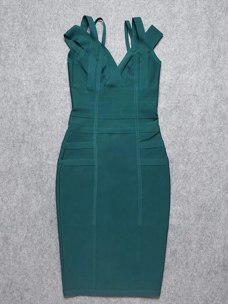 BEAUKEY Sexy Plunge V Green Birthday Dress – Bold & Glamorous